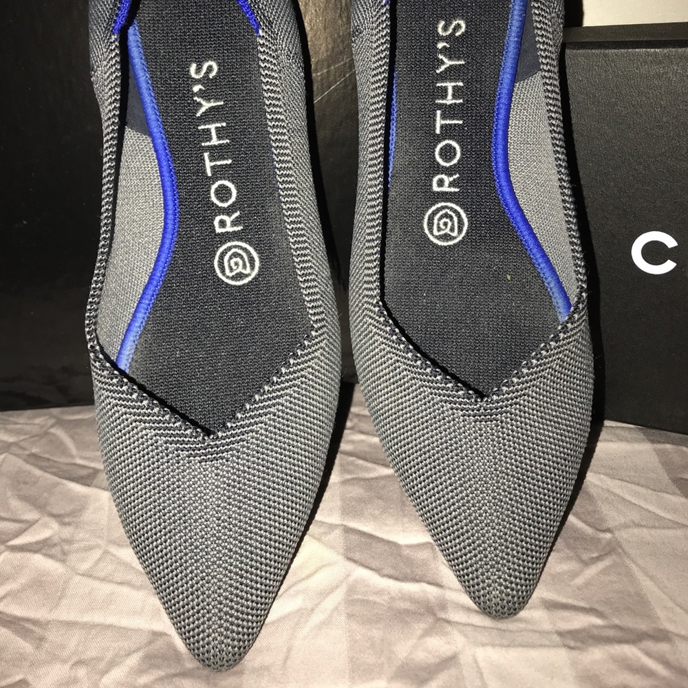 Rothy’s Point Gray shoes